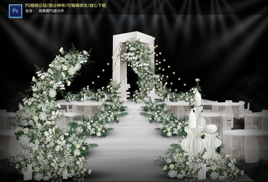 白色韓式儀式區(qū)
