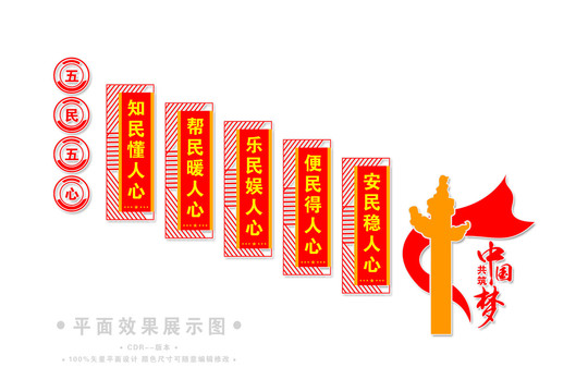 五民五心樓梯文化墻