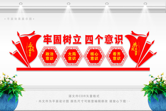 四個意識宣傳墻