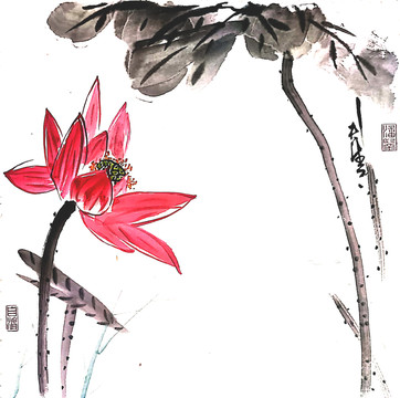 原創(chuàng)寫意荷花