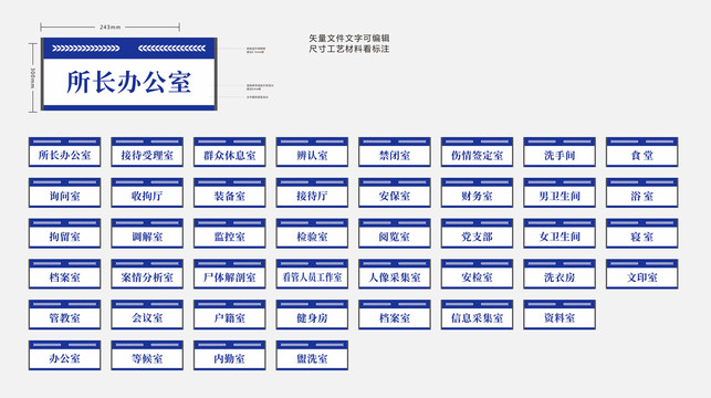 派出所科室牌