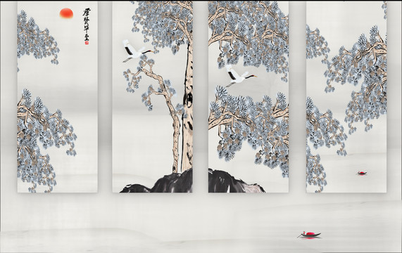 松鶴圖