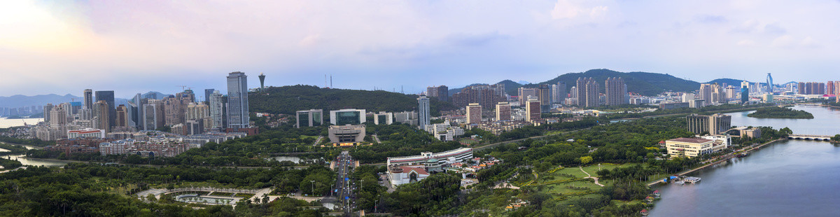 厦门筼筜湖全景图