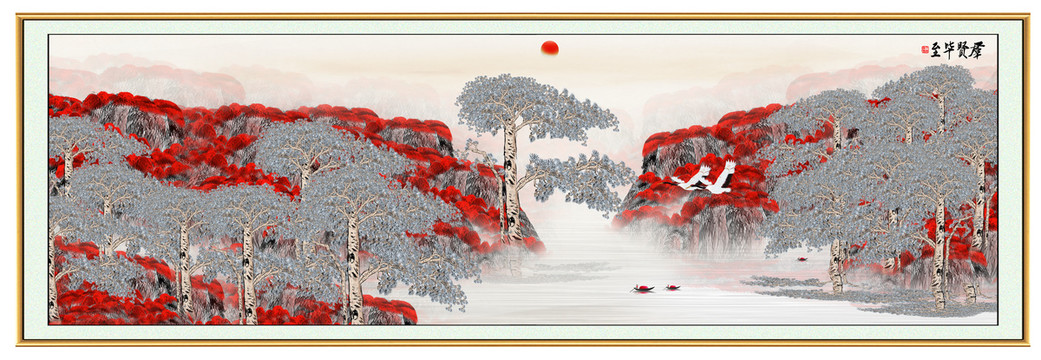 山水裝飾畫