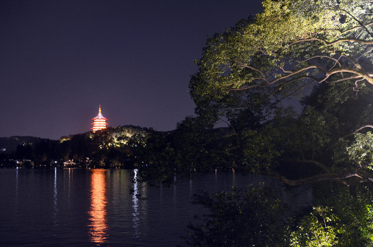 杭州西湖夜景