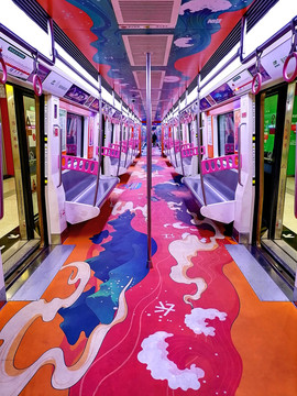 重庆地铁车厢彩绘