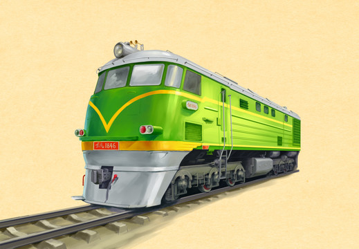 綠皮火車內(nèi)燃機車