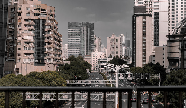 上海长宁区城市风光