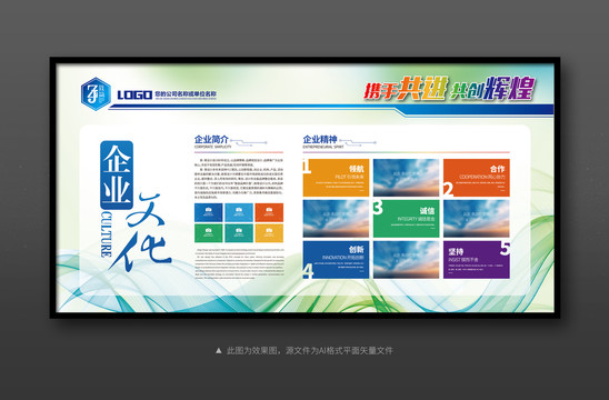 最新高端企業(yè)文化形象墻展板