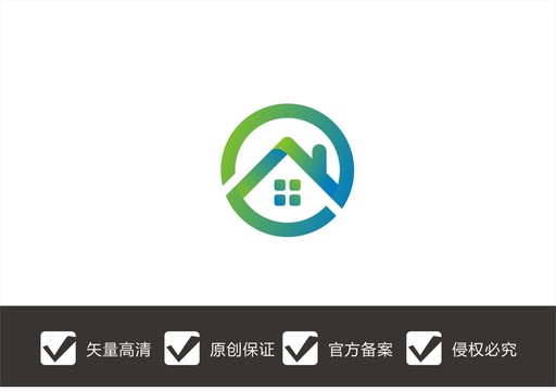 字母A房子logo