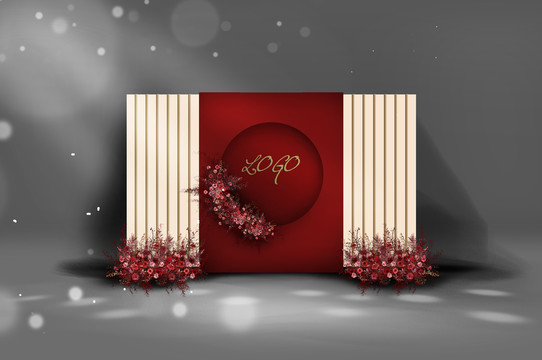 紅色婚禮迎賓區(qū)設(shè)計(jì)