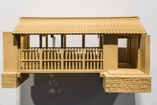 古代廊桥模型