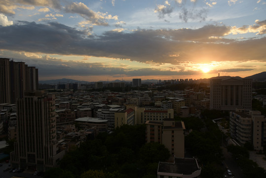 厦门海沧黄昏日落