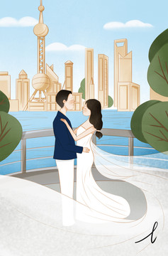 結(jié)婚手繪