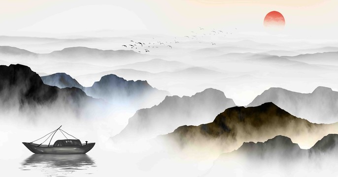 新中式山水畫