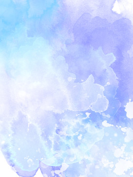 藍(lán)紫色水墨水彩