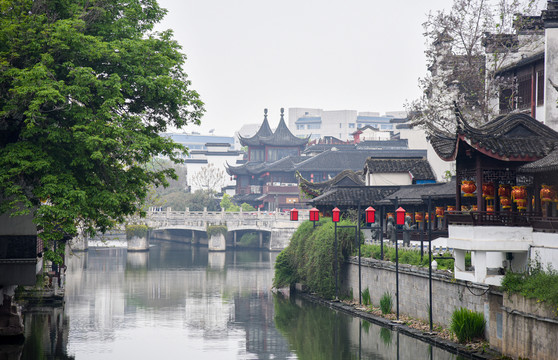 江苏省南京市秦淮河夫子庙风光