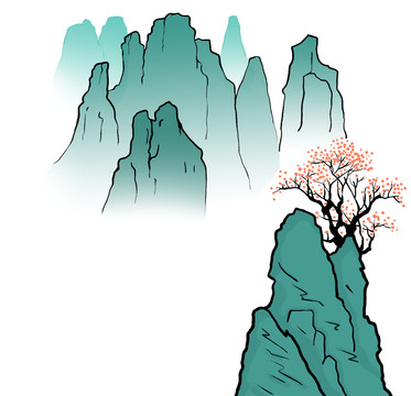 國潮山水畫