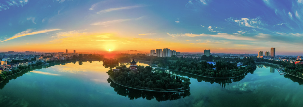 莱西月湖公园全景