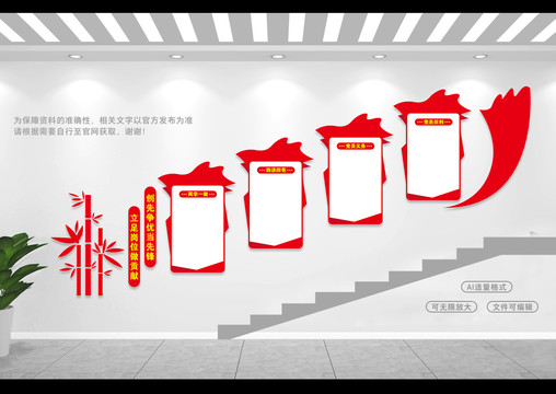 樓梯黨建文化墻