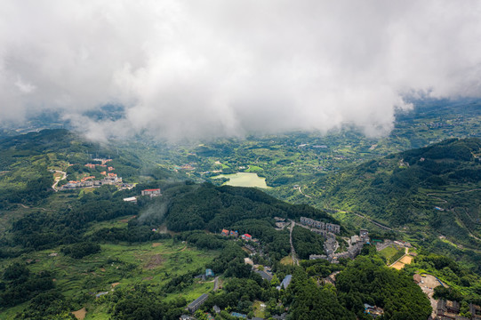 重庆古剑山航拍自然风光