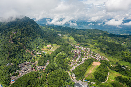 重庆古剑山航拍自然风光