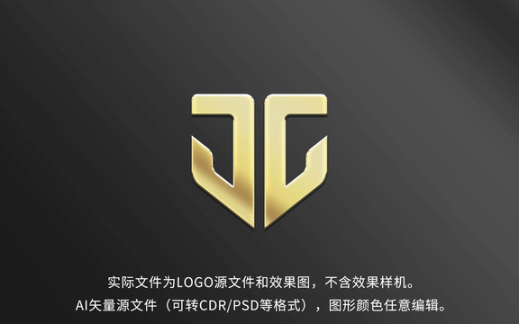 JG盾牌LOGO标志设计