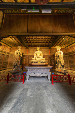 北京东城区智化寺如来殿佛像
