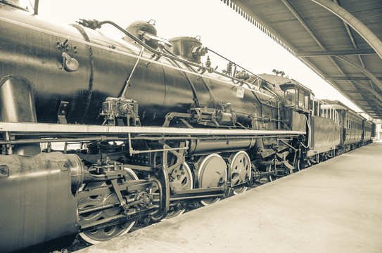 老式蒸汽火车车厢