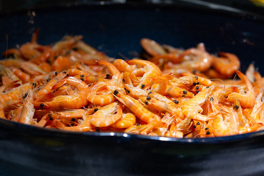 煮熟的海虾