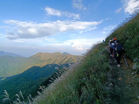 武功山徒步风景