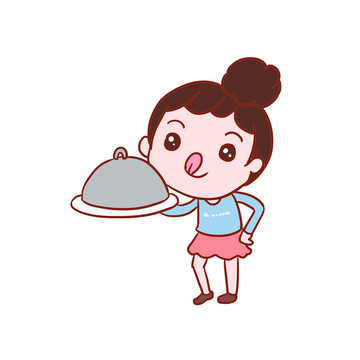 下廚料理手繪卡通元素