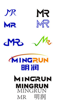 8种明润MR的logo字体设计