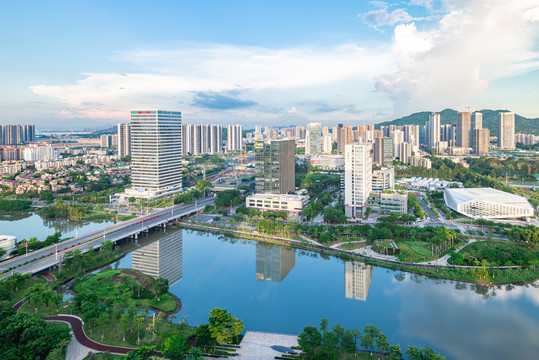 广州南沙蕉门河风景