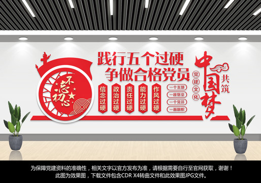 做到五個過硬爭做合格黨員