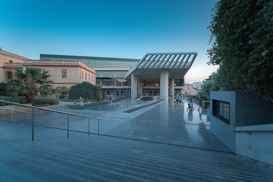 雅典卫城博物馆黄昏夜景