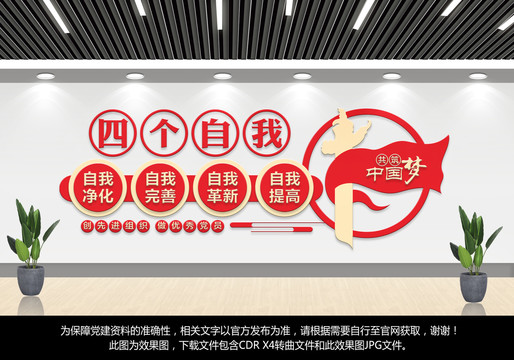 四個自我文化墻