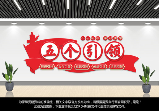 五個引領(lǐng)文化墻