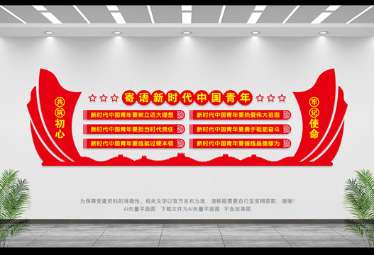 寄語(yǔ)青年展板