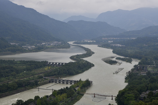 都江堰俯瞰