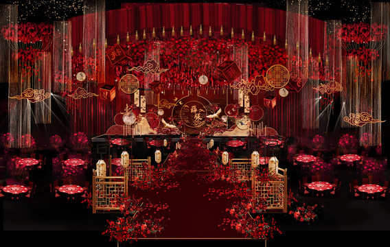 新中式紅色婚禮設(shè)計(jì)