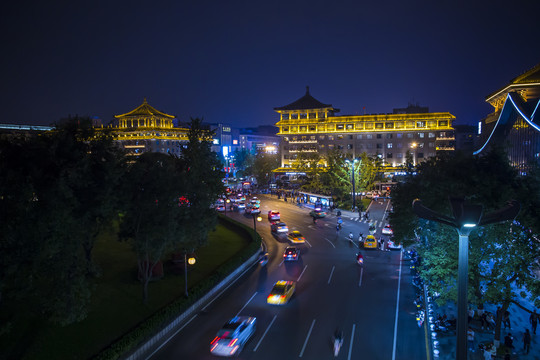 西安城墙夜景