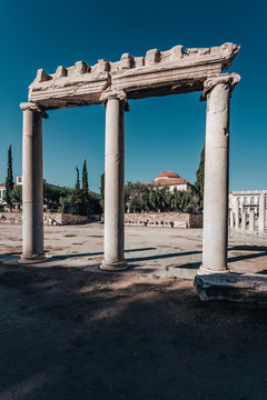 希腊雅典罗马古市集遗址