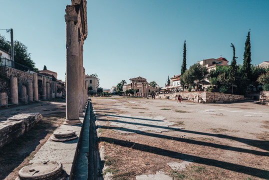 希腊雅典罗马古市集遗址