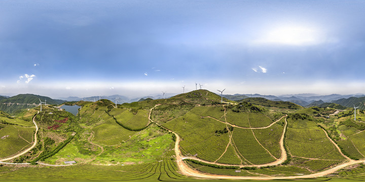 东阳东白山梯田720全景素材图