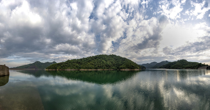 浙江金华金兰水库全景