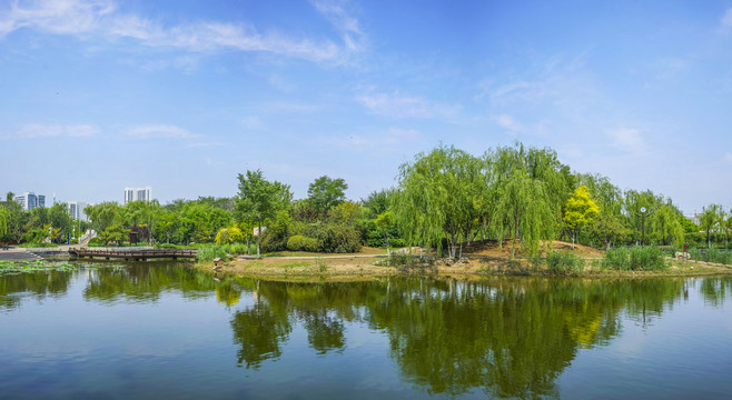 天津南翠屏公园全景