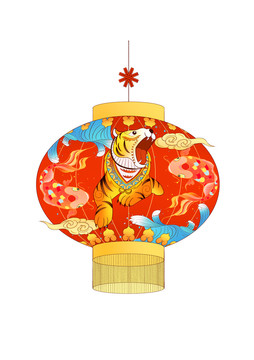 中國(guó)風(fēng)虎年生肖插畫(huà)
