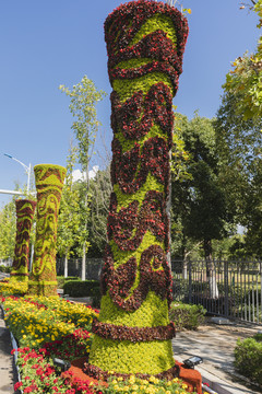 花柱造型城市景观
