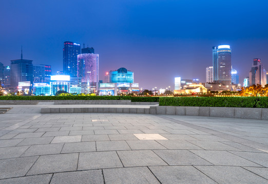 城市道路和城市夜景